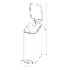 45L Slim Step Trash Can - Brightroom™ -Best Homewares Store GUEST 869a5ad1 0687 49c5 986b a36d11f424d8