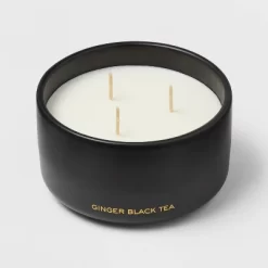 15oz Ceramic Jar 3-Wick Black Label Ginger Black Tea Candle - Threshold™ -Best Homewares Store GUEST 8aa46bc1 b5c1 4666 9cd0 648068b576e1