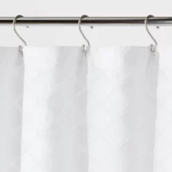 Dyed Clipped Diamond Shower Curtain White - Threshold™ -Best Homewares Store GUEST 8c71dc0a 7283 479a b4aa eeb6914980f4