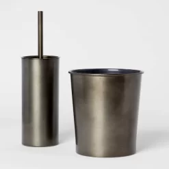 Aluminum Toilet Brush And Holder Set With Aged Metal Finish Gray - Threshold™ -Best Homewares Store GUEST 8ef08b23 f6d2 4c7b 8990 b0c2c3aed888