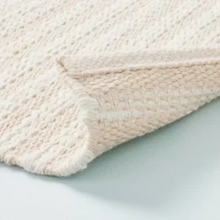 Textured Stripe Indoor/Outdoor Woven Area Rug Beige/Cream - Hearth & Hand™ With Magnolia -Best Homewares Store GUEST 925d7728 e4f3 4810 930a a2a2166b743a