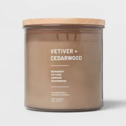 Glass Jar Vetiver And Cedarwood Candle Brown - Threshold™ -Best Homewares Store GUEST 94fa0143 6384 4148 9851 b3c3e6d22167
