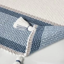 20" X 32" Color Block Stripe Tassels Bath Rug Faded Blue/White - Hearth & Hand™ With Magnolia 7 20" X 32" Color Block Stripe Tassels Bath Rug Faded Blue/White - Hearth & Hand™ With Magnolia -Best Homewares Store GUEST 965eb334 1e31 467e 9a9f 35ffecd97d72