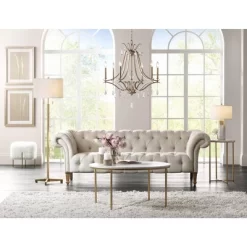 Possini Euro Design Encino Modern Tripod Floor Lamp Standing 60" Tall Brass Gold Metal Off White Fabric Drum Shade For Living Room Bedroom Office Home -Best Homewares Store GUEST 99b49a49 5750 40e4 bac4 b9c44c312dd1