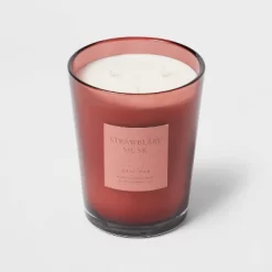 Colored Vase Glass With Dustcover Strawberry Musk Candle Red - Threshold™ 11 Colored Vase Glass With Dustcover Strawberry Musk Candle Red - Threshold™ -Best Homewares Store GUEST 9a65db94 11b1 4c5c abee 36f1c427351b