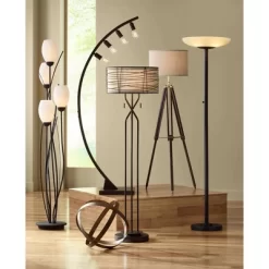 Possini Euro Design Meridian Light Blaster Modern Torchiere Floor Lamp 72" Tall Oil Rubbed Bronze LED Frosted Glass Shade For Living Room Bedroom Home -Best Homewares Store GUEST 9f10bba5 9a6c 4273 bb48 1d4a45d8cd14