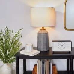 Carved Ceramic Table Lamp Dark Gray (Includes LED Light Bulb) - Hearth & Hand™ With Magnolia -Best Homewares Store GUEST a46bfd2c 5e9b 4152 a76f 8481e7b67a1c