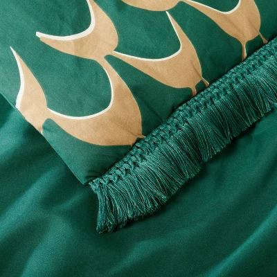 Full/Queen Printed Comforter & Sham Set Teal - Opalhouse™ Designed With Jungalow™ 4 Full/Queen Printed Comforter & Sham Set Teal - Opalhouse™ Designed With Jungalow™ - Image 2