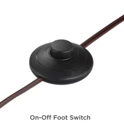 Franklin Iron Works Rustic Farmhouse Arc Floor Lamp With USB Port 60" Tall Bronze Downbridge Faux Leather Empire Shade For Living Room Reading Bedroom -Best Homewares Store GUEST a9aa8708 637b 44fe 9f8a 77c56e7dd6aa