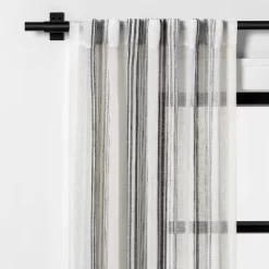 Vertical Stripe Curtain Sheer Gray/Cream - Hearth & Hand™ With Magnolia -Best Homewares Store GUEST aa4b19d6 e085 4e55 817f c9aa35ba50ba