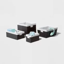 16" X 9" X 6" Lined Woven Media Bin Black - Brightroom™ 7 16" X 9" X 6" Lined Woven Media Bin Black - Brightroom™ -Best Homewares Store GUEST ac4ff65f f7b2 48fa aa42 7459f63d7c52