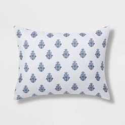 5pc Block Print With Border Comforter Bedding Set White/Blue - Threshold™ -Best Homewares Store GUEST b03a15d2 8e0b 42ad bda7 eeee200581c9