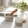 3pc Marble Stacking Salt & Pepper Cellar White/Warm Gray - Hearth & Hand™ With Magnolia -Best Homewares Store GUEST b052826a 6f96 4b38 b2a3 97eb5cae5ed6