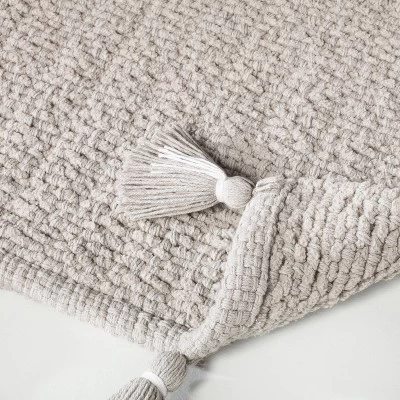 20" X 32" Solid Tassels Bath Rug Gray - Hearth & Hand™ With Magnolia 5 20" X 32" Solid Tassels Bath Rug Gray - Hearth & Hand™ With Magnolia - Image 3