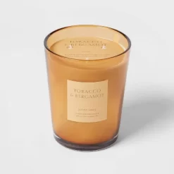 Colored Vase Glass With Dustcover Tobacco And Bergamot Candle Yellow - Threshold™ 13 Colored Vase Glass With Dustcover Tobacco And Bergamot Candle Yellow - Threshold™ -Best Homewares Store GUEST b93280db 41cc 4916 9fbe 5bb9cb7d18d7