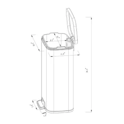 45L Rectangular Step Trash Can - Brightroom™ -Best Homewares Store GUEST bc44a777 3ad8 456c b42b 05cf0b17d67c