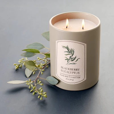 20oz Ceramic Blackberry Eucalyptus Candle Green - Threshold™ Designed With Studio McGee 3 20oz Ceramic Blackberry Eucalyptus Candle Green - Threshold™ Designed With Studio McGee