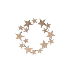 Napco 19" Gold Star Christmas Wreath