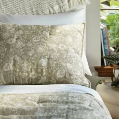 Standard Floral Print Trad Cotton Voile Lofty Quilt Sham Green - Threshold™ -Best Homewares Store GUEST bf71adc4 05df 450f bbec e4fe8094f052