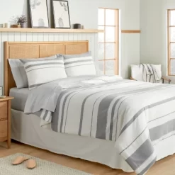 Herringbone Stripe Comforter & Sham Set Sour Cream/Railroad Gray -Best Homewares Store GUEST c1de9510 0cb1 4d6a 8f79 c0da648367c9