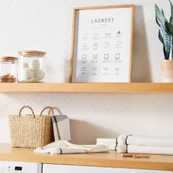 16"x20" Laundry Care Infographic Framed Sign - Hearth & Hand™ With Magnolia