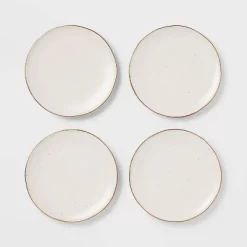 4pk Ceramic App Dining Plates Ivory/Gold - Threshold™ -Best Homewares Store GUEST c41fd338 9b7e 4914 8b60 3094f7097daa