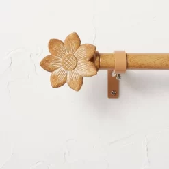 Flower Faux Wood Curtain Rod Natural Wood - Opalhouse™ Designed With Jungalow™ -Best Homewares Store GUEST c5b5a613 8f9b 4e84 9eff 5ca6e3369a7b