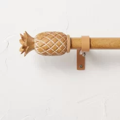 Pineapple Faux Wood Curtain Rod Natural Wood - Opalhouse™ Designed With Jungalow™ 11 Pineapple Faux Wood Curtain Rod Natural Wood - Opalhouse™ Designed With Jungalow™ -Best Homewares Store GUEST c6a5e914 1091 4744 8231 779943cc28fb