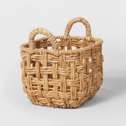 Twisted Open Checkered Weave Milk Crate Natural - Brightroom™ -Best Homewares Store GUEST c73b6fc8 7d7f 4276 bc5a 71780c6e1456