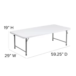 Flash Furniture 4.93-Foot Kid's Granite White Plastic Folding Table -Best Homewares Store GUEST ca401930 3ca2 43e4 a6f4 88afb68478bb
