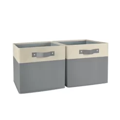 2pc Kids' 10.5" Two-Toned Folding Storage Bin Set - RiverRidge Home -Best Homewares Store GUEST d0623022 fa1f 4111 a588 a87bdda80225
