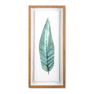 (Set Of 3) 28"x12" Framed Leaves Decorative Wall Art White - Threshold™ 3 (Set Of 3) 28"x12" Framed Leaves Decorative Wall Art White - Threshold™