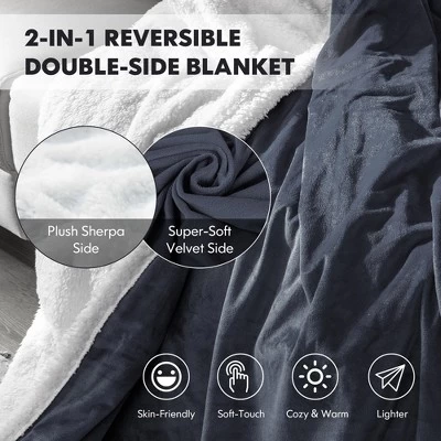 Tangkula 50" X 60" Heated Electric Reversible Fleece Blanket Blanket Throw W/ 10 Heat Levels, 9 Hours Auto Shut-Off, Overheat Protection Gray 9 Tangkula 50" X 60" Heated Electric Reversible Fleece Blanket Blanket Throw W/ 10 Heat Levels, 9 Hours Auto Shut-Off, Overheat Protection Gray - Image 7