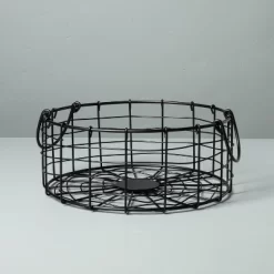 Round Wire Storage Basket With Handles Black - Hearth & Hand™ With Magnolia -Best Homewares Store GUEST db906be6 c2aa 4ee5 bb74 a0cff421c0e0