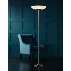 Possini Euro Design Meridian Light Blaster Modern Torchiere Floor Lamp 72" Tall Brushed Nickel LED Frosted Glass Shade For Living Room Bedroom Office -Best Homewares Store GUEST dcaf1183 7bc5 4883 8d0a a28e61469c27