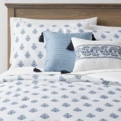5pc Block Print With Border Comforter Bedding Set White/Blue - Threshold™ -Best Homewares Store GUEST ddc8a001 aa3a 4790 aed4 861077adb88d
