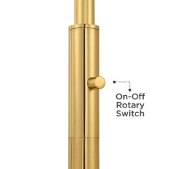 Possini Euro Design Kinsey Modern Downbridge Floor Lamp 67" Tall Warm Brass Metal Stone Pattern Glass Shade For Living Room Reading Bedroom Office -Best Homewares Store GUEST e2aefa6e 7461 454c 8a76 9141ea4fa04f