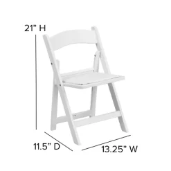 Flash Furniture 10 Pack Kids White Resin Folding Event Party Chair With Vinyl Padded Seat -Best Homewares Store GUEST e3dd344f f13d 4d40 a515 6f912b8a5a07