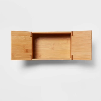 6" X 9" X 4" Rectangular Hinge Lid Bamboo Countertop Organizer - Brightroom™ 4 6" X 9" X 4" Rectangular Hinge Lid Bamboo Countertop Organizer - Brightroom™ - Image 2