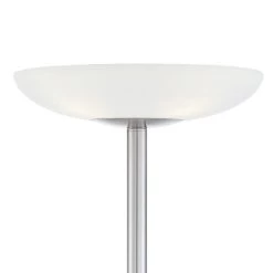 Possini Euro Design Meridian Light Blaster Modern Torchiere Floor Lamp 72" Tall Brushed Nickel LED Frosted Glass Shade For Living Room Bedroom Office -Best Homewares Store GUEST e8673fbc a7f2 4600 98bc edeff2728d6c