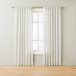 Blanket Stitch Curtain Panel Dark Gray/Cream - Hearth & Hand™ With Magnolia -Best Homewares Store GUEST e8962afc 09d7 4b24 8546 b1d44420a887