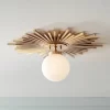 Possini Euro Design Hazel Modern Ceiling Light Semi Flush Mount Fixture 24" Wide Warm Brass White Globe Shade For Bedroom Kitchen Living Room Hallway -Best Homewares Store GUEST e8a8317b 5642 401e bc12 f657b08b8582
