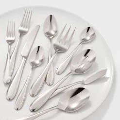 65pc Luxor 18/10 Stainless Steel Flatware Set - Threshold Signature™