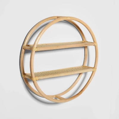 Rattan Kids' Round Shelf Natural - Pillowfort™ 3 Rattan Kids' Round Shelf Natural - Pillowfort™ - Image 2