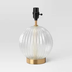 Small Ribbed Glass Lamp Base Clear - Threshold™ -Best Homewares Store GUEST ee23bb4b bc94 4203 8178 905a5c519153