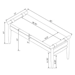 Upholstered Natural Wood Accent Bench Oatmeal - Hearth & Hand™ With Magnolia -Best Homewares Store GUEST ef9437ac 18a2 4047 8ac0 d097d78327a9