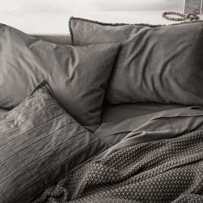 Heavyweight Linen Blend Comforter Sham - Casaluna™ 7 Heavyweight Linen Blend Comforter Sham - Casaluna™ - Image 5