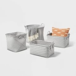 Large Woven Rectangular Storage Basket Gray/White - Brightroom™ -Best Homewares Store GUEST f7afc392 cd5f 4f5b b71c de34f8204ec5
