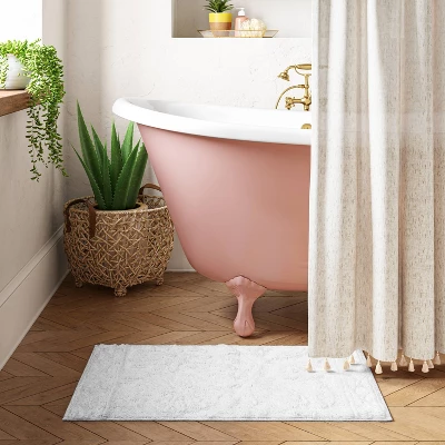 Floral Bath Rug True White - Opalhouse™ 4 Floral Bath Rug True White - Opalhouse™ - Image 2