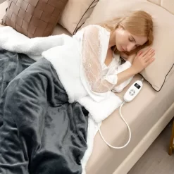 Tangkula 50" X 60" Heated Electric Reversible Fleece Blanket Blanket Throw W/ 10 Heat Levels, 9 Hours Auto Shut-Off, Overheat Protection Gray 14 Tangkula 50" X 60" Heated Electric Reversible Fleece Blanket Blanket Throw W/ 10 Heat Levels, 9 Hours Auto Shut-Off, Overheat Protection Gray -Best Homewares Store GUEST fbb59535 576b 4406 9195 ee135ff135bc